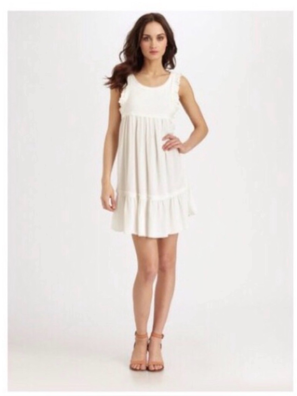 Patterson J. Kincaid Dahlia Pintuck Babydoll Dress